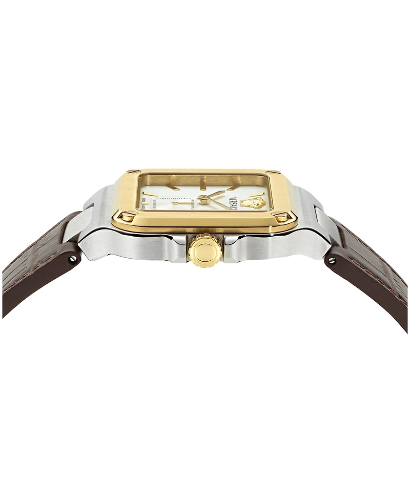 Versace Men's Greca Edge Two-Tone Stainless Steel Bracelet Watch 38x49mm