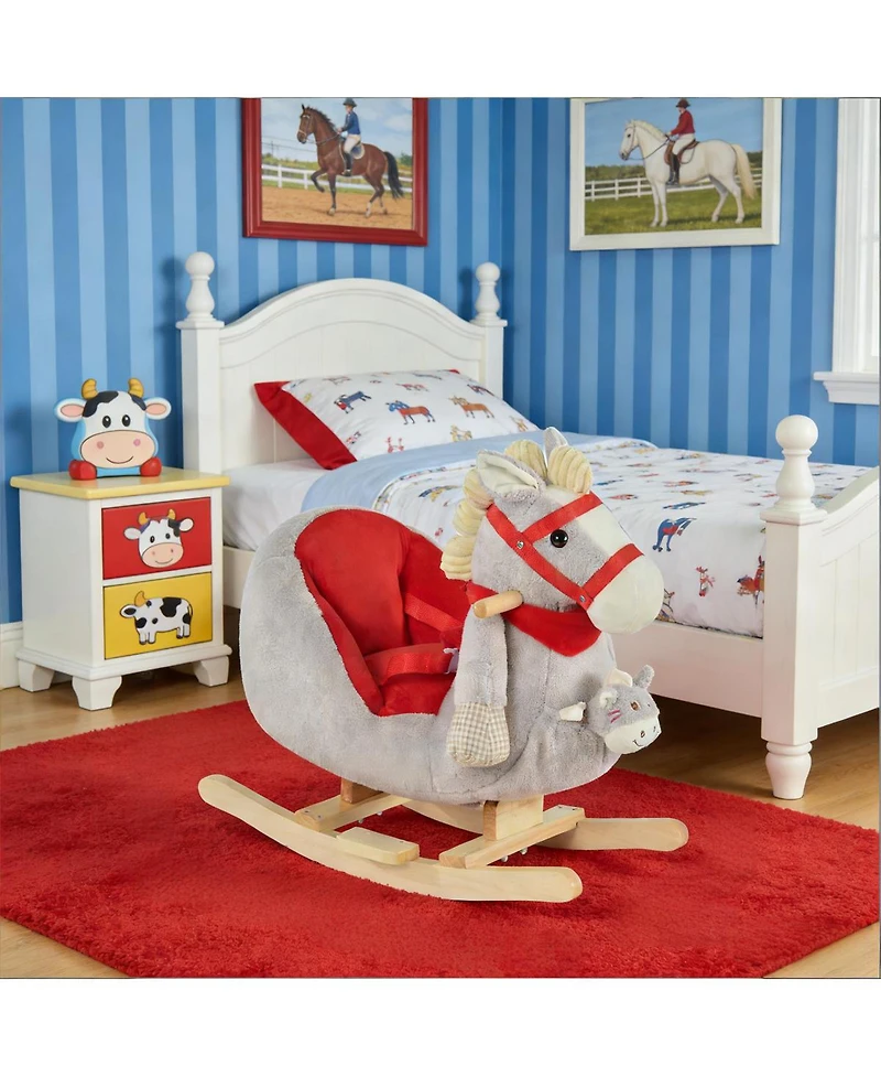 Yobtop Plush Rocking Horse with Lullaby Music, Ages 18-36 Months