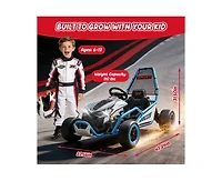 Yobtop 24V Kids Drift Go Kart with Roll Cage, 110 lbs Capacity, Ages 6+