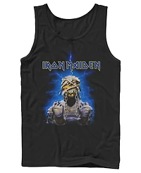 Fifth Sun Men's Iron Maiden Mummy Eddie Lightning Graphic Tank Top