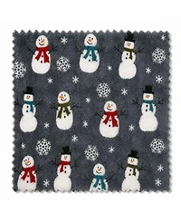 Kate Aurora Ultra Soft & Cozy Christmas Gray Snowman Plush Accent Throw Blanket Cover - 50 in. W x 60 in. L