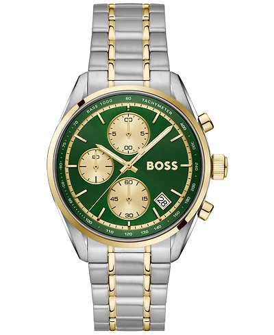 Hugo Boss Men's Grand Prix Quartz Chrono Two-Tone Stainless Steel Watch 38mm