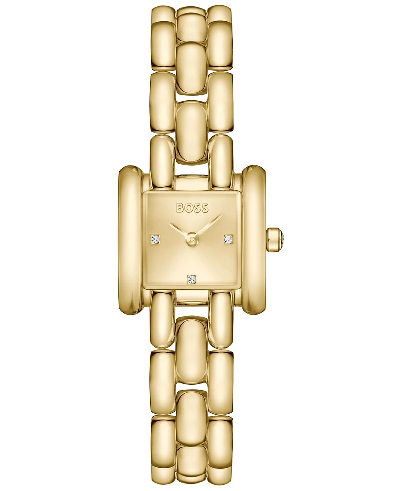 Hugo Boss Women's Violet Quartz Ionic Plated Thin Gold Steel Watch 21mm