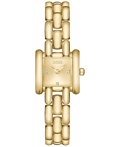 Hugo Boss Women's Violet Quartz Ionic Plated Thin Gold Steel Watch 21mm