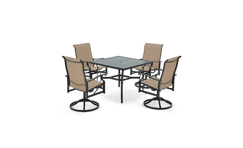 Erommy 4 - Person Patio Dining Set with Square Table