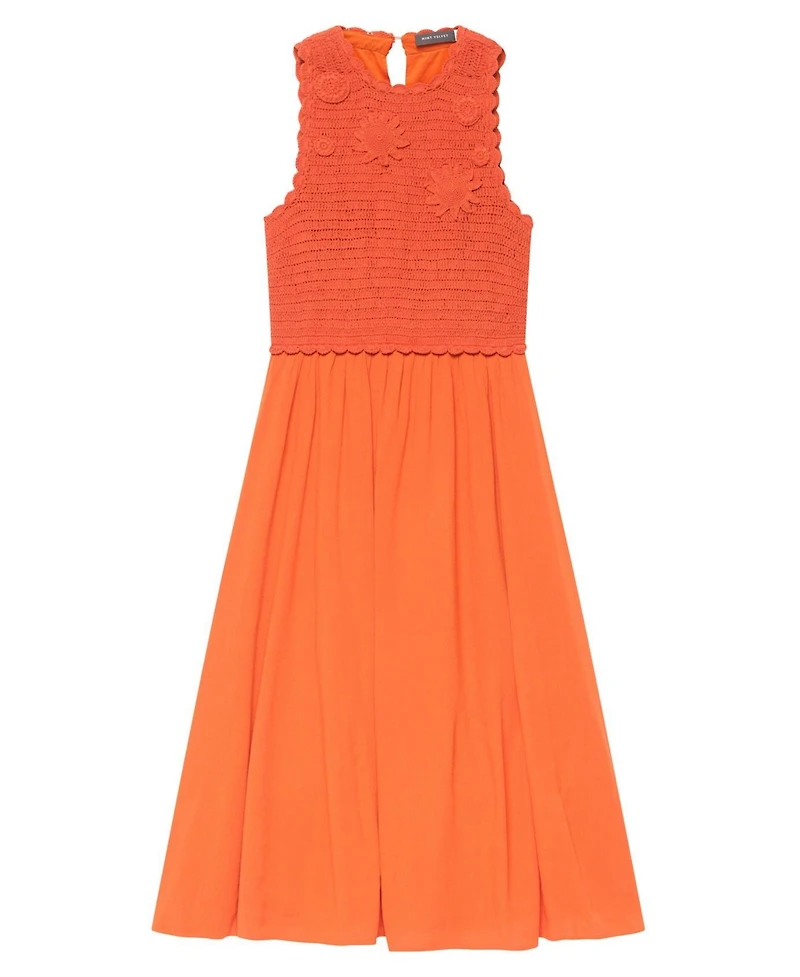 Mint Velvet Women's Crochet Bodice Midi Dress
