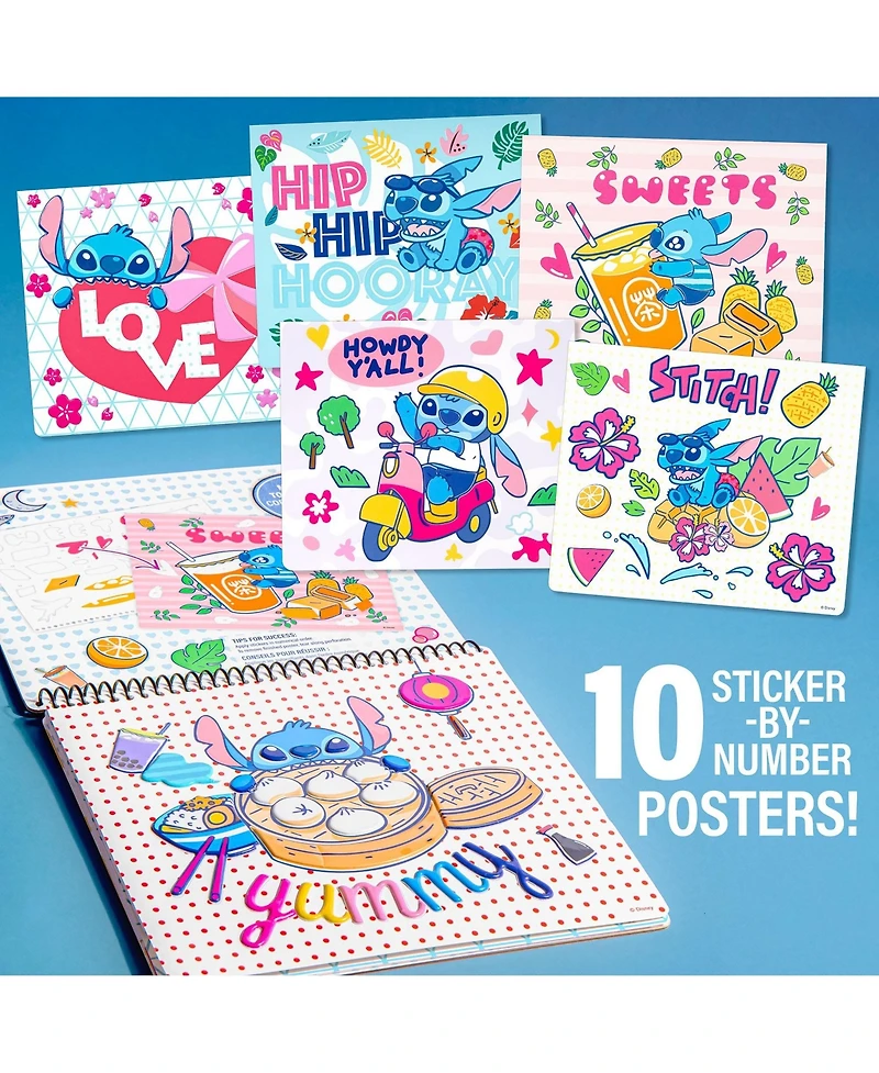 Fashion Angels Disney Stitch: Sticker By Number Portfolio Set