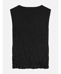 Scotch & Soda Women's Smock Stitch Knitted Crewneck Tank