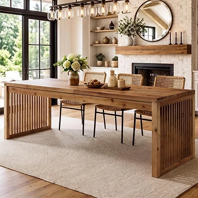 Tribesigns Dining Table for 4-6, Modern Wood Kitchen Table with Sleek Design
