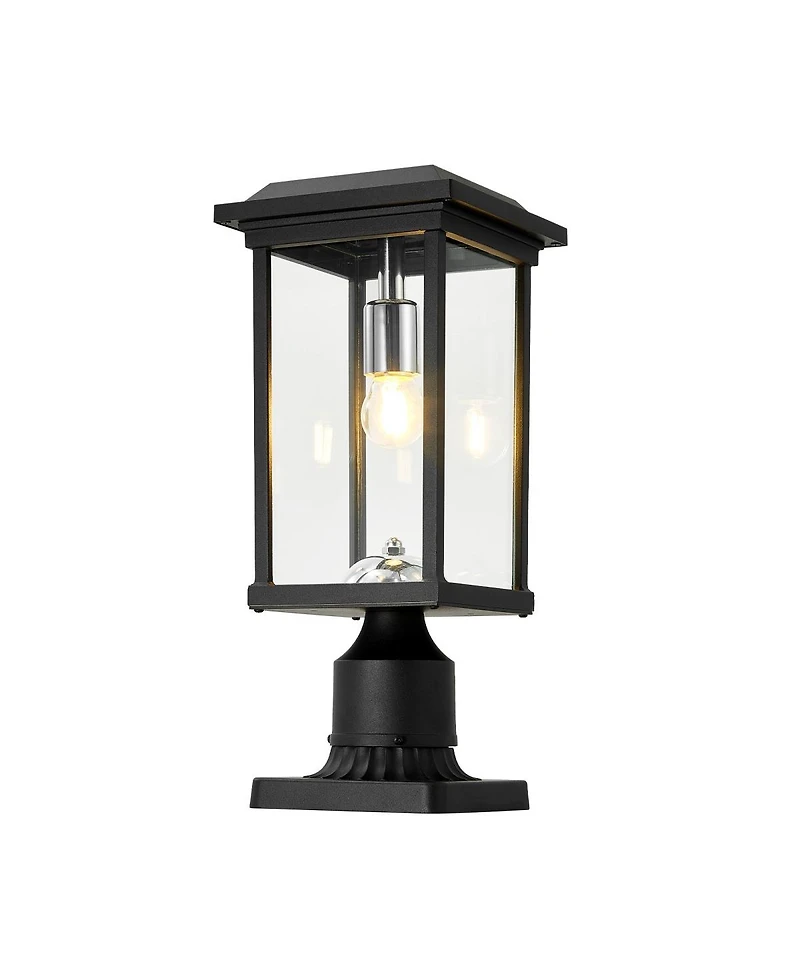 Asagikoiai Dusk to Dawn Outdoor Post Light, Waterproof Aluminum Pathway Pole Lamp
