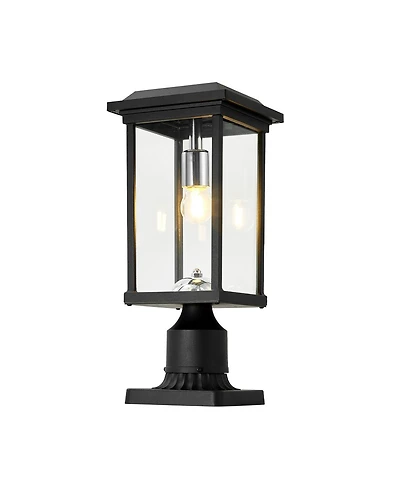 Asagikoiai Dusk to Dawn Outdoor Post Light, Waterproof Aluminum Pathway Pole Lamp