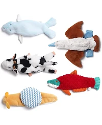 Nocciola 5 Pack Natures Call Crinkle Dog Toys, No Stuffing Plush Baby Animals with Squeaker, Tug and Fetch Toy for All Breeds and Puppies
