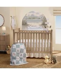 Lambs and Ivy Froggy and Friends Embroidered 3-Piece Baby Crib Bedding Set