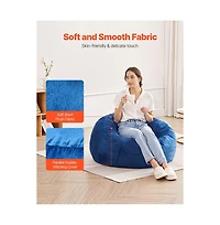 Slickblue 3 Feet Round Bean Bag Chair with Washable Velvet Cover