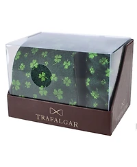 Trafalgar Men's Shamrock Novelty Silk Pocket Square and Necktie Bundle