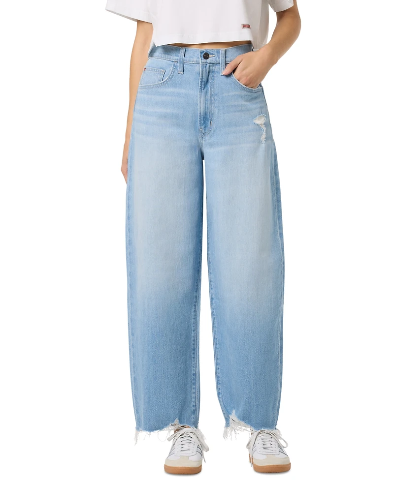 Hudson Jeans Women's Barrel Leg High-Rise Wide-Leg