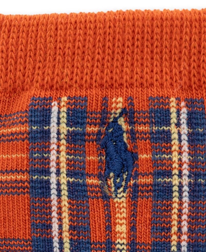 Polo Ralph Lauren Baby Boys' Outdoor Bear Plaid Crew Socks, 3-Pack