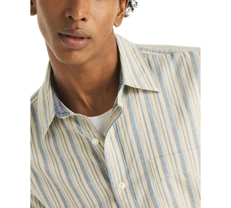 Nautica Men's Slub Long-Sleeve Shirt