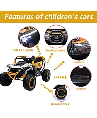 Yobtop Ride-On Truck with Remote Control, 2-Seater, 12V, Ages 3+