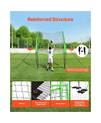 Sevorley Volleyball Training Net System with Ball Return, 8 x 11 ft, Adjustable Height