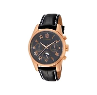 Invicta S.Coifman Men's Heritage Chronograph Dial Leather Strap Watch