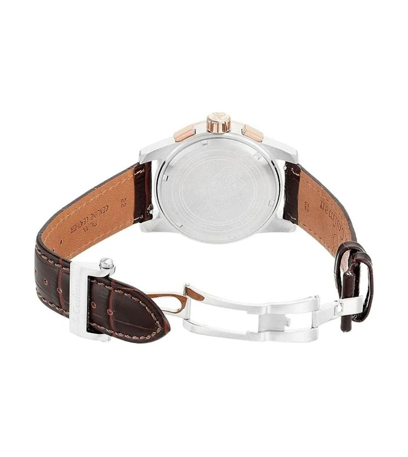 Invicta S.Coifman Men's Heritage Chronograph Dial Leather Strap Watch