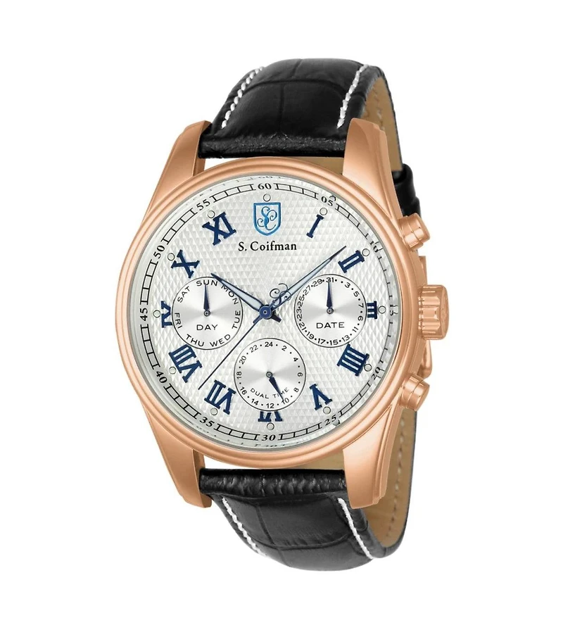 Invicta S.Coifman SC0088 Men's Chronograph Dial Leather Strap Watch