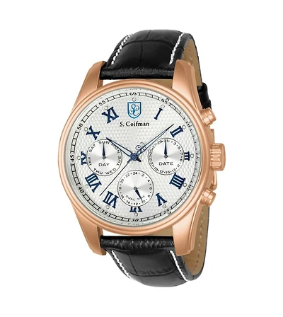 Invicta S.Coifman SC0088 Men's Chronograph Dial Leather Strap Watch