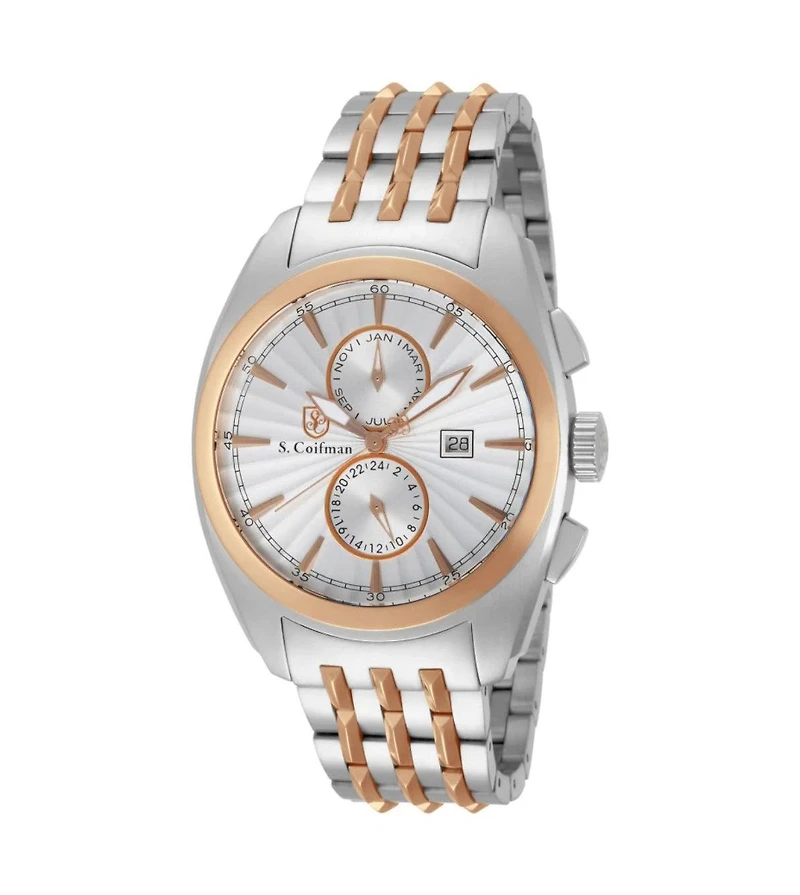 Invicta S.Coifman Men's Heritage Chronograph Silver Dial Stainless Steel Bracelet Watch