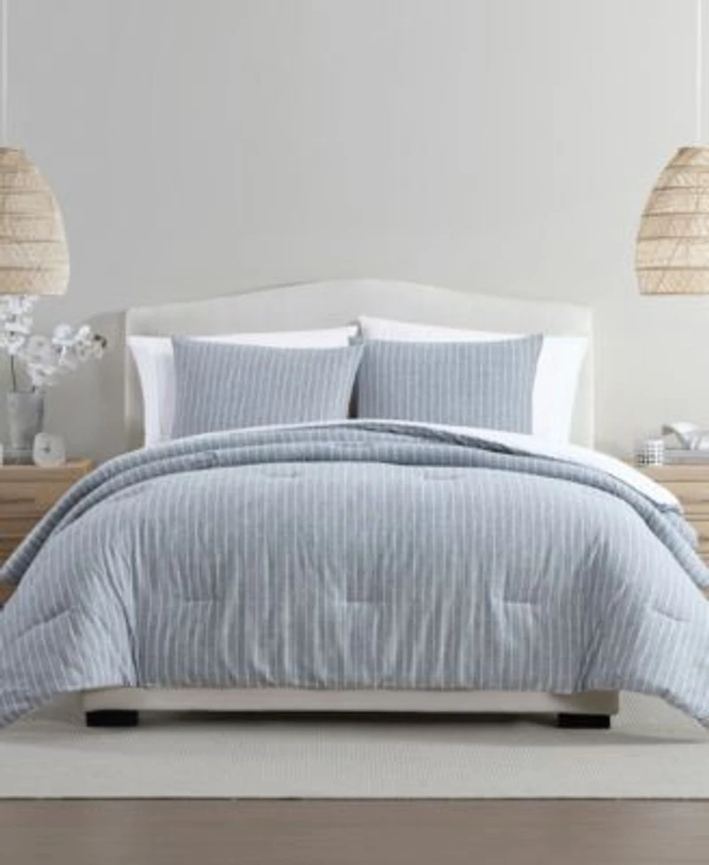 Palm Aire Jackson Stripe Cotton 3 Piece Comforter Sets