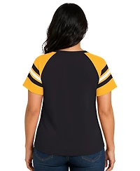 Starter Plus Pittsburgh Steelers Game On Notch-Neck Raglan T-Shirt