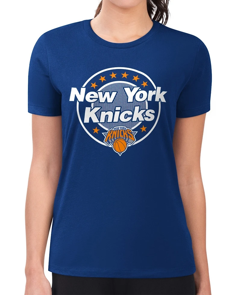 G-iii 4Her by Carl Banks Women's New York Knicks Super-Slim Pinstripe T-Shirt