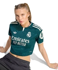 adidas Women's Green Real Madrid 2026/27 Away Cropped Replica Jersey