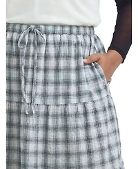 Torrid Plus Size Tiered Plaid Maxi Skirt