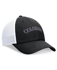Nike Men's Black Colorado Rockies Wordmark Adjustable Trucker Hat