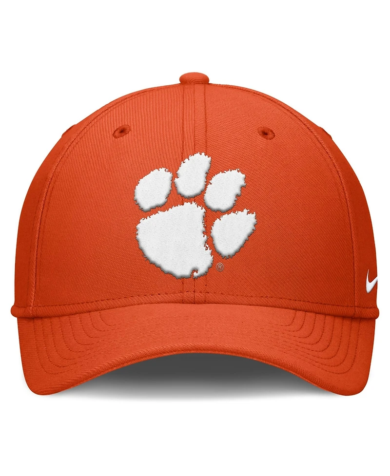 Men's Nike Orange Clemson Tigers Rise SwooshFlex Dri-fit Hat