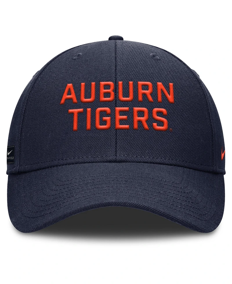 Nike Men's Navy Auburn Tigers 2025 Sideline Rise Practice Adjustable Hat