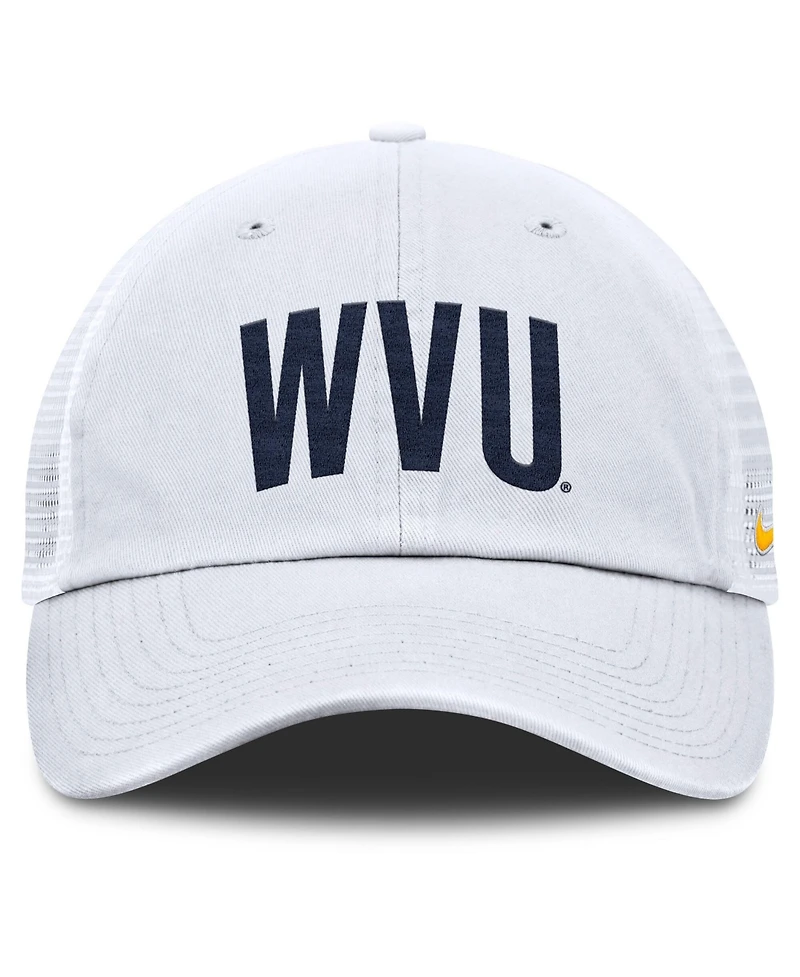 Nike Men's White West Virginia Mountaineers Club Campus Trucker Adjustable Hat