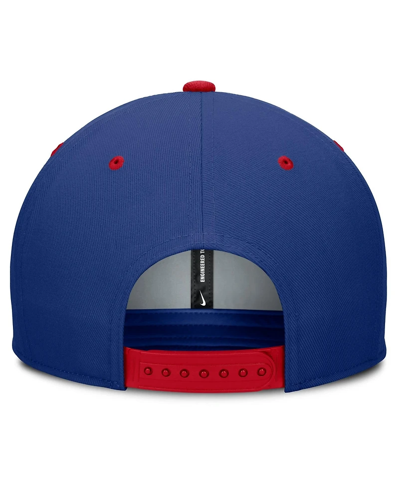Nike Men's Blue/Red Montreal Expos Cooperstown Collection Pro Dri-fit Snapback Hat