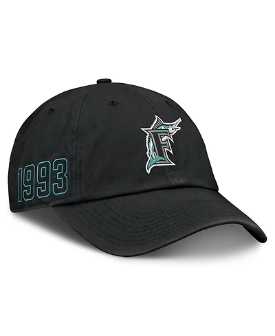Men's Nike Black Florida Marlins Cooperstown Club Adjustable Hat