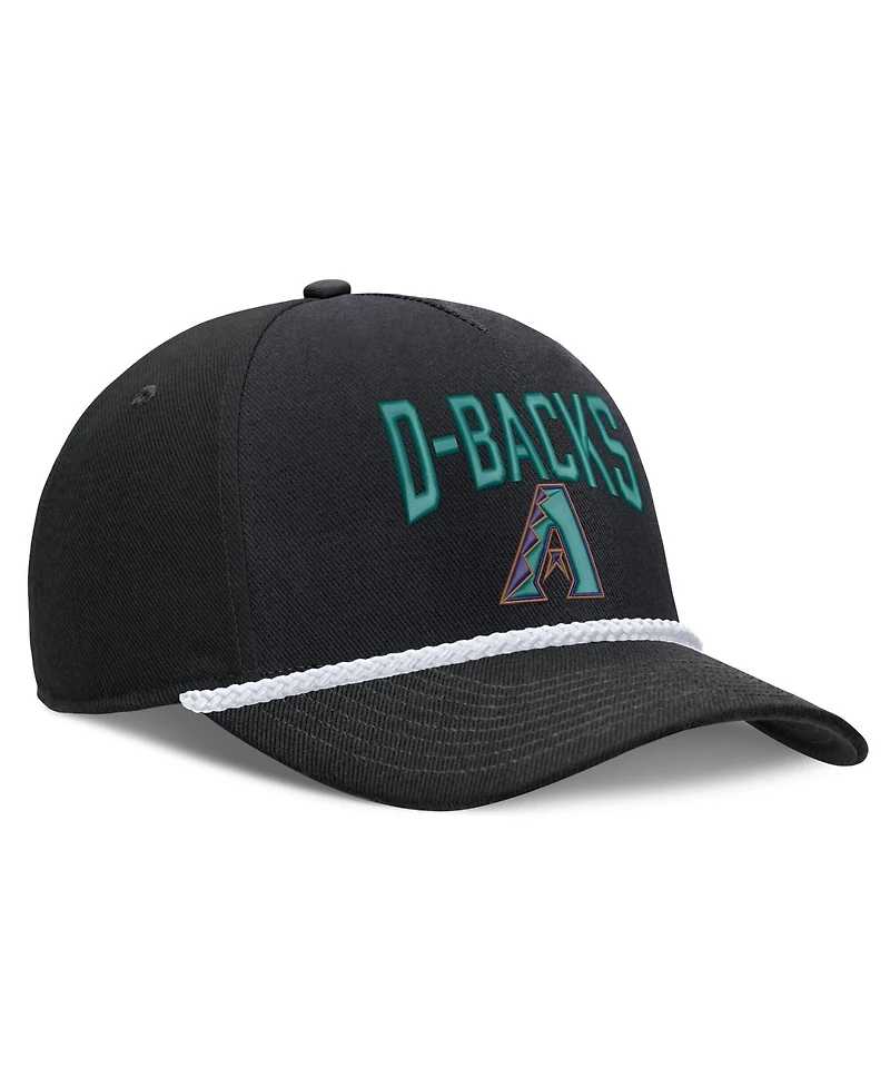 Men's Nike Black Arizona Diamondbacks Cooperstown Rise Adjustable Hat
