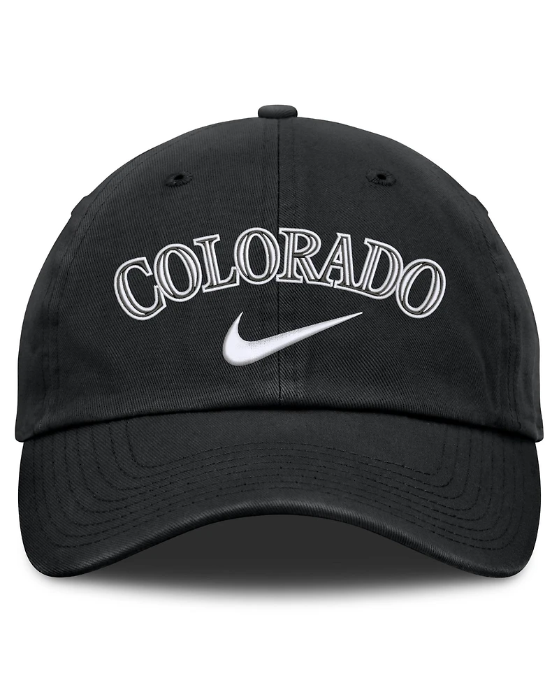 Men's Nike Black Colorado Rockies Primetime Club Adjustable Hat