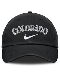 Men's Nike Black Colorado Rockies Primetime Club Adjustable Hat