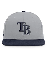 Men's Nike Gray/Navy Tampa Bay Rays Primetime Pro Dri-fit snapback Hat