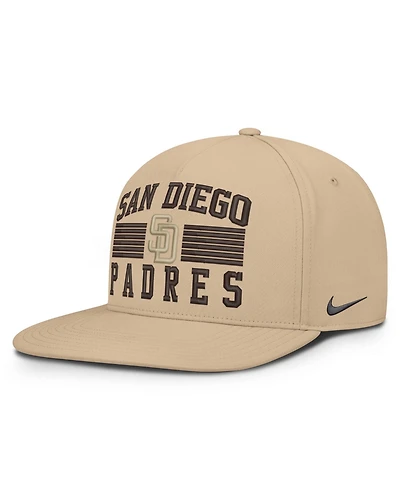 Nike Men's Khaki San Diego Padres Desert Pro AeroBill Dri-fit Snapback Hat