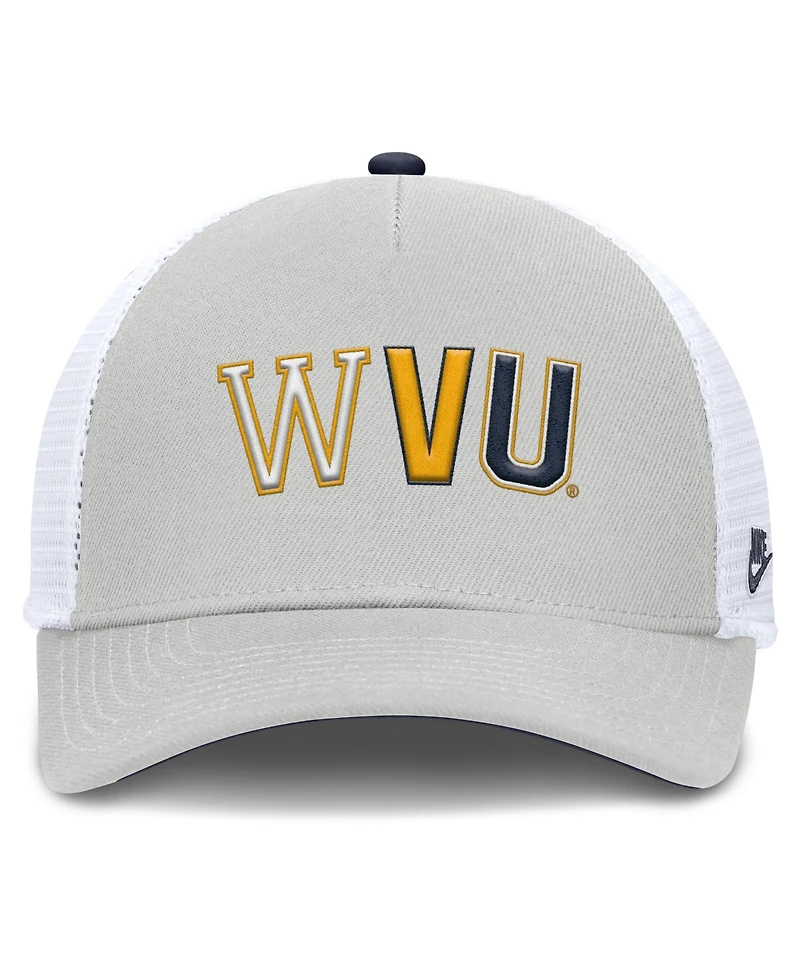 Men's and Women's Nike Gray West Virginia Mountaineers 2026 Basketball Refresh 5-Panel Rise Trucker Hat