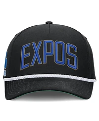 Men's Nike Black Montreal Expos Cooperstown Collection Rise Adjustable Hat