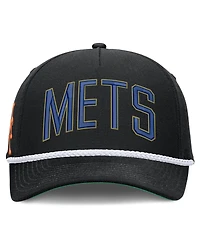 Men's Nike Black New York Mets Cooperstown Collection Rise Adjustable Hat