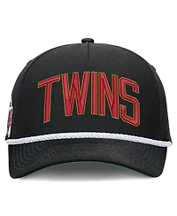 Men's Nike Black Minnesota Twins Cooperstown Collection Rise Adjustable Hat
