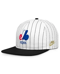 Men's Nike White/Black Montreal Expos Cooperstown Collection Pro Adjustable Hat